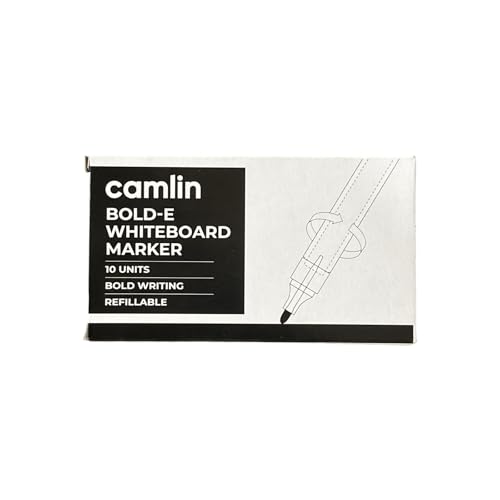 Image of Camlin Whiteboard Marker Pen Black Color Fine Point Type - (Pack of 10)