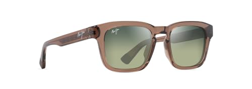 Maui Jim Maluhia Square Sunglasses, Shiny Trans Light Brown/Maui Ht Polarized, Medium2