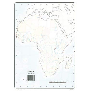 Mapa Mudo África Político A4 (10 ud.)