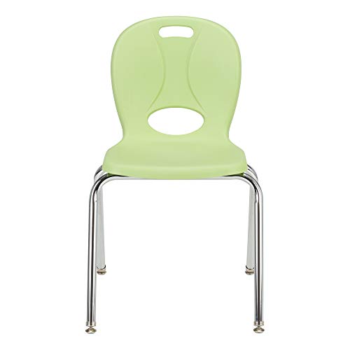 Image of Learniture LNT-118-CSW-GA Learniture Structure Series School Chairs for Classroom, 18 inch Seat Height, Green Apple, Pack of 4
