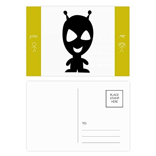 Carte postale Alien Univers monstre ami lot de 20 cartes postales merci 5,7 x 3,8 pouces
