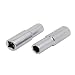 New Lon0167 3/8-inch Square Drive 3/8-inch Hex 6 Point Deep Impact Socket Silver Tone 2pcs(3/8-Zoll-Square-Laufwerk 3/8-Zoll-Hex 6-Punkt-Deep-Impact-Buchse Silver Tone 2St