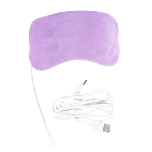 TOYANDONA Máscara de Ojos USB Calentada con Vapor Reutilizable para Dormir Antifaz Relajante y Masajeador Ocular Portátil para Aliviar Fatiga y Ojeras Lavable y Color Púrpura