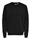 Herren O&S Basic Sweatshirt Regular Fit Pullover Langarm Jumper Sweater Shirt ohne Kapuze ONSCERES