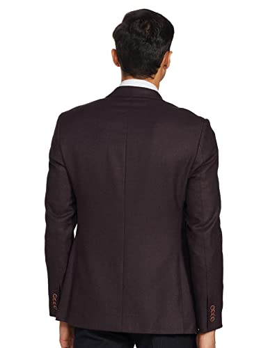 Image of Park Avenue Men's Slim Fit Blazer (8907663088432 PMJL01853-O7 116 Dark Brown)
