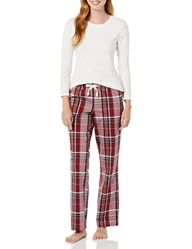 Image of Amazon Essentials Women's Cotton Pajama Pants, Breathable Poplin Sleep Pant with Drawstring Elastic Waist