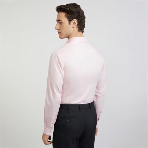 Image of Raymond Men Cotton Slim Fit Structure Pattern Semi Cut Away Collar Formal Shirt