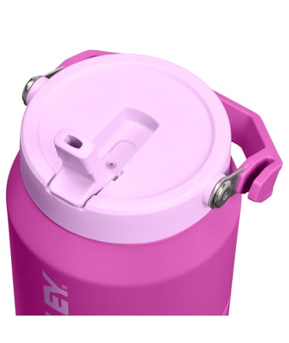 Image of Stanley IceFlow 2.0 Flip Straw Jug with Handle 64 oz | Twist On Lid and Flip Up Straw | Leakproof for Travel and Sports | Insulated Stainless Steel | BPA-Free | Dark Blossom