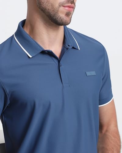Image of MUFTI Black Solid Polo T Shirt