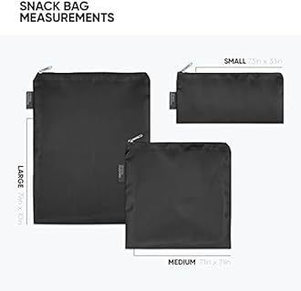 Simple Modern Disney Pixar Reusable Snack Bags for Kids, Girls, Boys | Food Safe, BPA & Phthalate Free Polyester Zip Pouches | Washable Sandwich Bag | Ellie Collection | 3 pack | Pixar Mashup on Blue