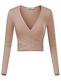→ Das Cross-Front-Design dieses Crop-Tops schmiegt sich an Ihre Kurven und sehr Figur betont. Der weiche Rüscheneffekt ist schmeichelhaft und angenehm. Diese schlanke Passform mit V-Ausschnitt ist ein Muss für jeden Kleiderschrank für damen!
