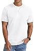 NITAGUT Men’s Distressed T-Shirts Cotton Crew Neck Vintage Tees Summer Casual Shorts Sleeves Tops,White,S #1