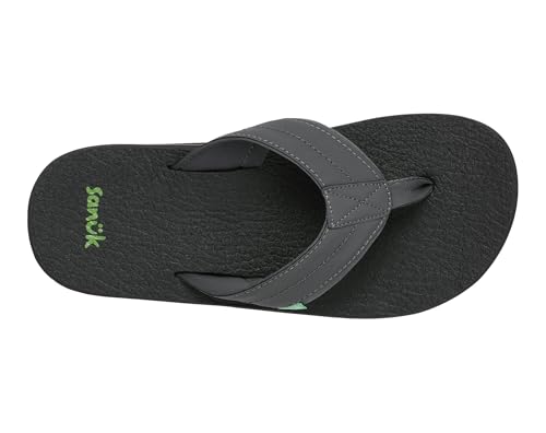 sanuk mens beer cozy 2  flip flops for men  mens sandals  beach sandals  supportive amp lightweight  memory foam footbed