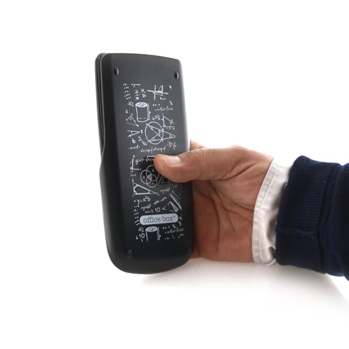 Calculadora científica Office Box 240 funciones – Pantalla grande 12 dígitos, batería de botón, cubierta protectora impresa, aprobada PAU, funciones de álgebra y fracciones, apagado automático (Negro) - imagen 4