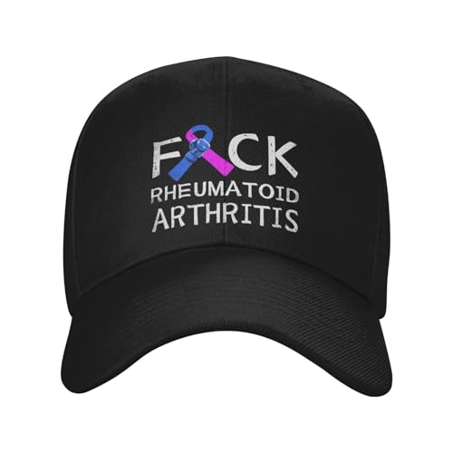Fuck Rheumatoid Arthritis Awareness Month Ribbon Warrior Classic Duckbill Caps for Stylish Sun Protection Black