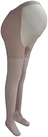 Besjex ยฎ Opaque Graduated Therapeutic Maternity Compression Pantyhose 20-30 mmHg, Firm Support, Closed Toe - Satisfaction Guaranteed (Large, Beige)