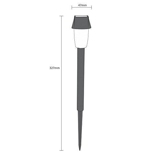 Kit 8 - Luminária Solar Balizador Luz Lâmpada LED Decoração Jardim
