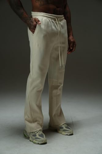 ANANKE Fate Heavyweight Fleece Flared Sweatpants for Men with Pockets | Wide Leg Warm Streetwear3