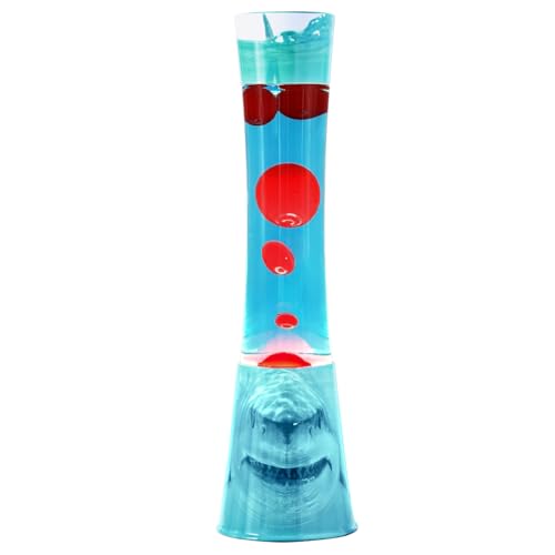 AHCCSD 16 Inch Shark Magma Lamp,Motion Liquid Lamp Blue Ocean Base Blue Liquid with Red Wax Relaxing Gorgeous Light for Adults Kids Women Girls Christmas Great Gift