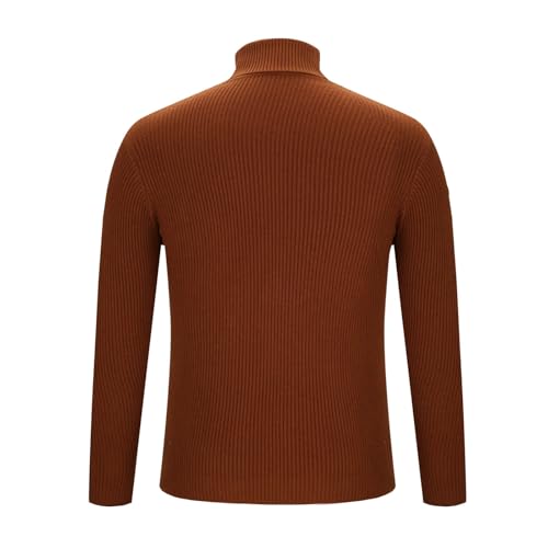 Long Sleeve for Man Fall Winter High Neck Sweater Thick Crochet Thermal Knit Plain Man 2025 Trendy Y2K4