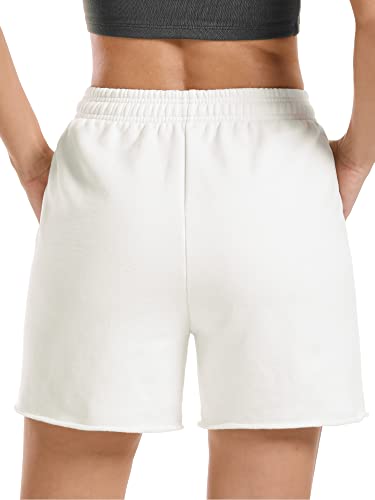 Stelle Women's Sweat Shorts Casual Drawstring Shorts Comfy Cotton High Waisted Workout Lounge Shorts with Pockets3