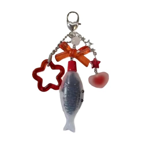 ファッショナブルフィッシュキーチェーングリーンアクセサリー詳細な職人技ユニークなコレクターキーチェーンアクセサリー