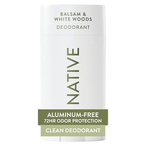 Image of Native Deodorant Contains Naturally Derived Ingredients, 72 Hour Odor Control, Deodorant for Women and Men, Aluminum Free, Balsam & White Woods, 2.65 Ounce (Pack of 12)