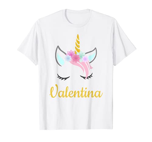 Valentina Unicorn Name Shirt for Valentina