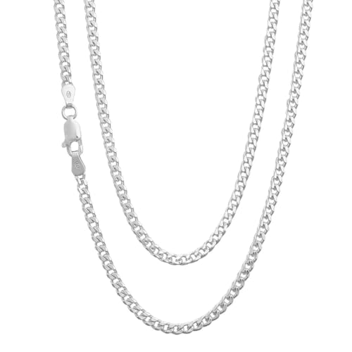 Chaîne curb 3mm en argent sterling pour sublimer vos styles décontractés ou de soirée