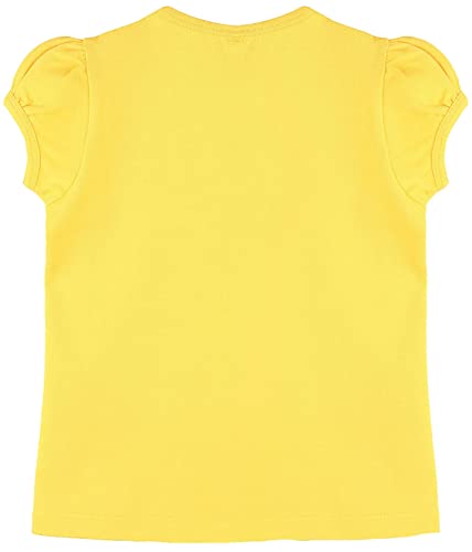 Lilax Girls' Basic Short Puff Sleeve Round Neck Cotton T-Shirt3