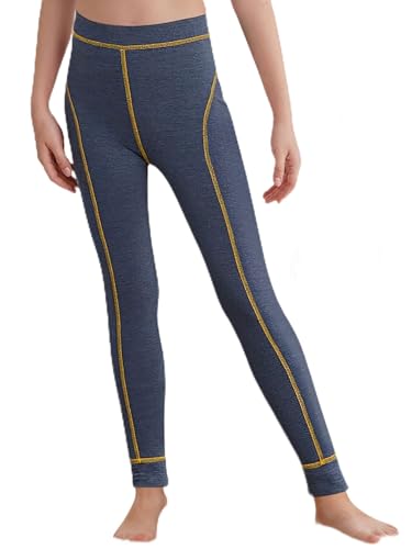 Fldy Kids Girls Boys Thermal Underwear Pants Fleece Lined Sports Leggings Warm Winter Pants Dark Gray 5-6 Years