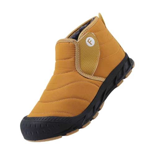 Generisch Zapatos Talla 50 Hombres Botas de Invierno Cremallera Casual Zapatillas Mujer Botas de Nieve Invierno Acolchado Caliente Botas de Hombre Zapatos Ortopédicos Hombres Negro, caqui, 36 EU