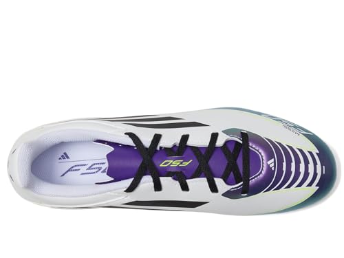 adidas Unisex-Adult F50 Club Messi Flexible Ground, White/Black/Unity Purple, 11