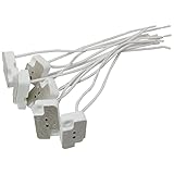 G4 GX5.3 Lamp Holder FMHXG 6PCS Mr16 Mr11 G4 Rectangular Porcelain Socket with 15cm Leads for MR16 MR11 LED CFL Halogen Bulbs, Mr16 Mr11 G4 Socket