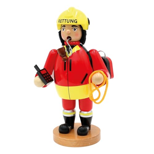 Holz Räuchermann als Sanitäter/Notarzt/Lebensretter, L/B/H: 10,5 x 8...