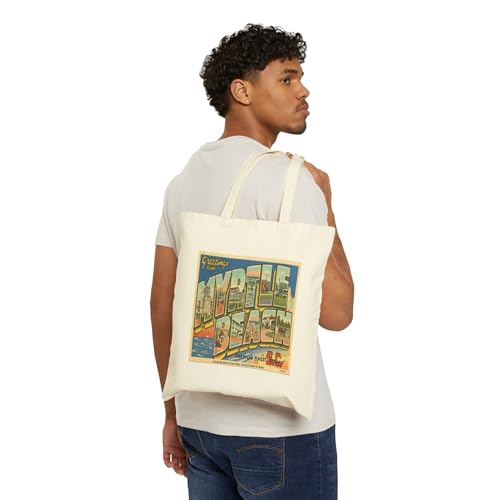 Myrtle Beach Cotton Canvas Tote Bag | Beach Lover Gift, Reusable Grocery Bag, Summer Essentials, Travel Tote, [...]2