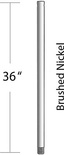 Craftmade DR36BN Indoor/Outdoor Damp Location Ceiling Fan Downrod 36-Inch, Brushed Nickel