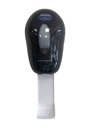 Cleanitud' Non-Contact (Auto) Hydroalcoholic Gel Dispenser with Wall Attachment for 1 L Cartridge (Black)