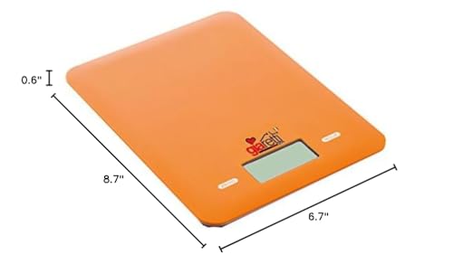 giaretti Ultra Slim & Light Kitchen Scale Orange GR-9620OR image 3