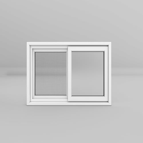 24x20in / 61x51cmShed Windows,Basement Slider Window,Vinyl +Aluminum,Flush Mount Windows,Double...