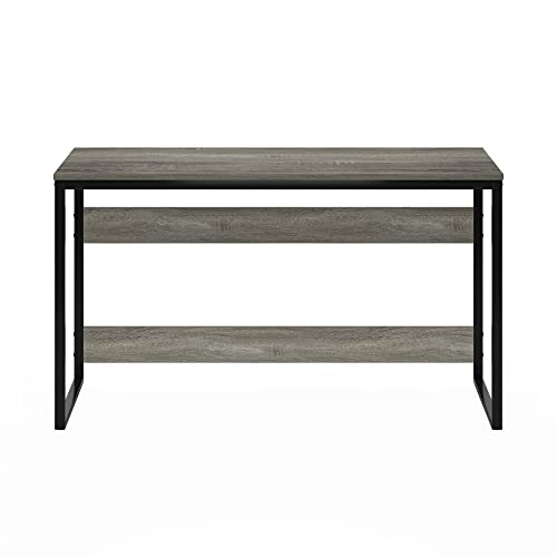 Image of Furinno Moretti Computer Desk, Gaming Desk, Office Desk, 52 Width, for Home Office, Gaming, Study, Grey Oak