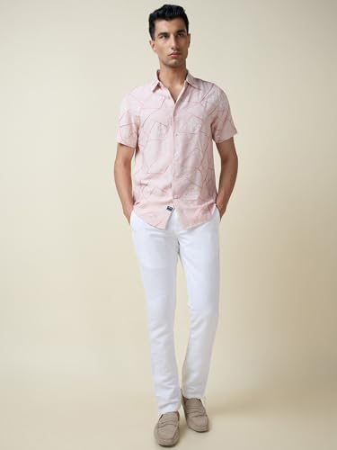 Image of Thomas Scott Men Premium Embroidered Slim Fit Casual Shirt