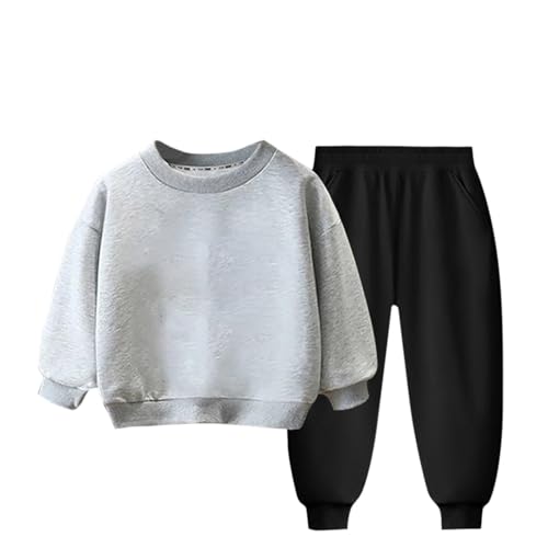 Sweatsuits Girls Boys 2 Piece Outfit Crewneck Sweatshirt and Sweatpants Lounge Set Tracksuit with Pockets