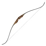 Penthalon Recurvebogen Creed, 60 Zoll, Amazakoué/Ovangkol mit Ahorn, 20-50 lbs Zuggewicht, G10 Tips, Whisper String (Braun, Linke Hand, 20, Pfund)