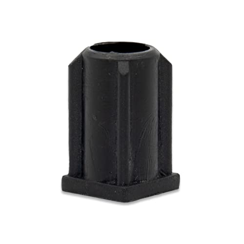 Image of Flyshop Black M5 Threaded Plastic Plugs Square Tube End Caps Tubing Plugs Inserts Furniture Glider 10 mm x 10 mm 4 Pcs