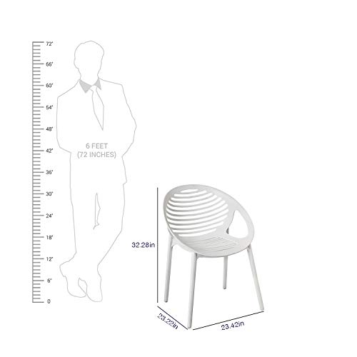 Image of Cello Abacus Plastic Chair Set - Pack of 2, White