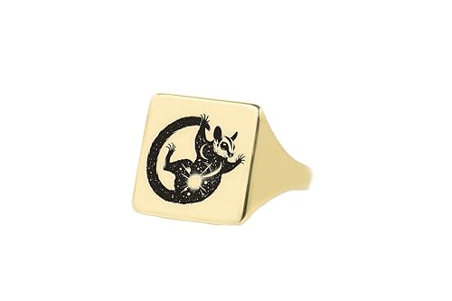 Bague Glaneur de Sucre carrée : le bijou animalier personnalisé stable