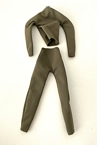 FIGLot 1/12 Scale Miniature Custom Handmade Dark Green Body Suit for Mezco Mixmax Slim Body Figure