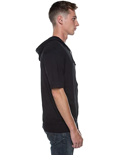 Cottonhood Unisex Casual Short Sleeve Zip Hoodie, Lightweight Jersey Zip Up Hoodie for Men and Women3