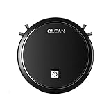 Smart Vacuum Cleaner，Intelligent Cleaning Robot for Hardwood Floor & Marble, Tile (Black)